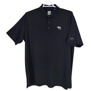 Callaway Torrey‎ Pines Opti-Dri Golf Polo Mens XL Black Short Sleeve Embroidered